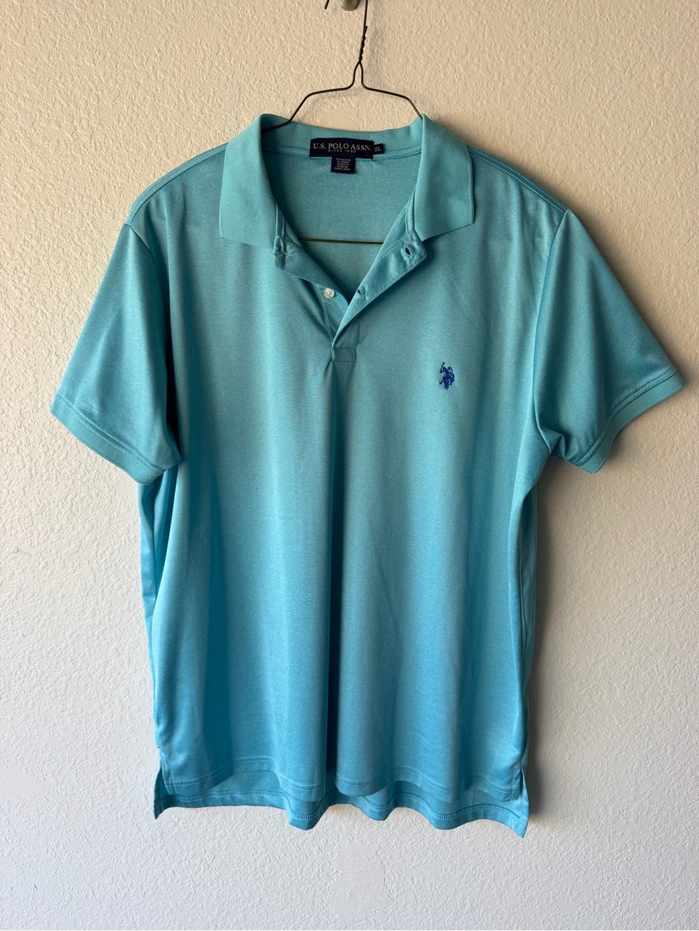 U.S. Polo Assn. Men's Turquoise Short-Sleeve Polo